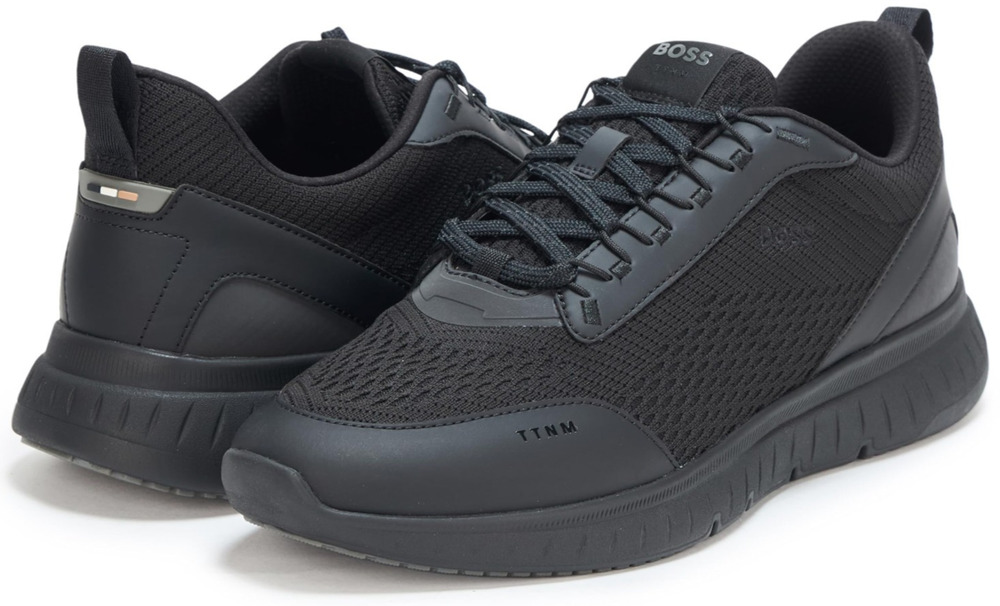 HUGO BOSS SHOES BLACK TTNM EVO RUNN LTNYMN 50557828005 size 9 M